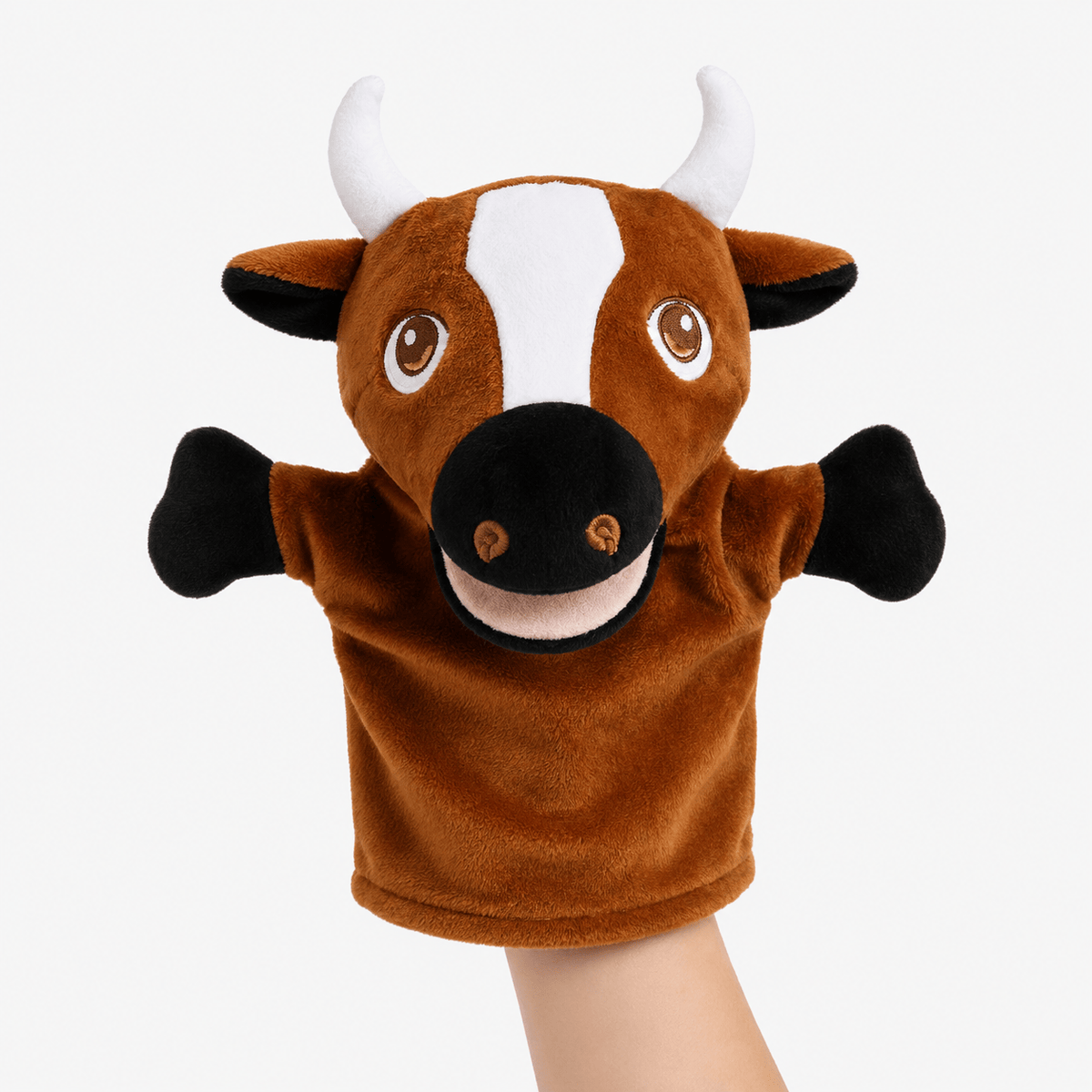 kuscheltierland Braun Kuh Handpuppe Kuscheltier