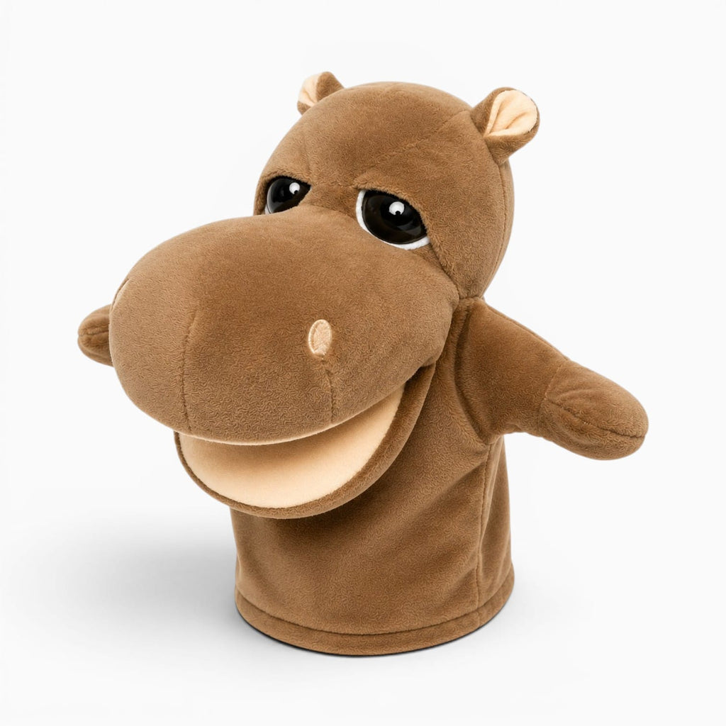 kuscheltierland Braun Nilpferd Handpuppe Kuscheltier