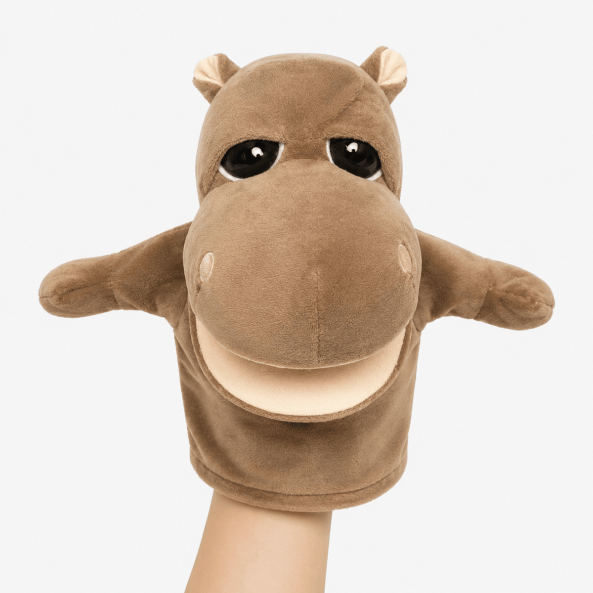 kuscheltierland Braun Nilpferd Handpuppe Kuscheltier