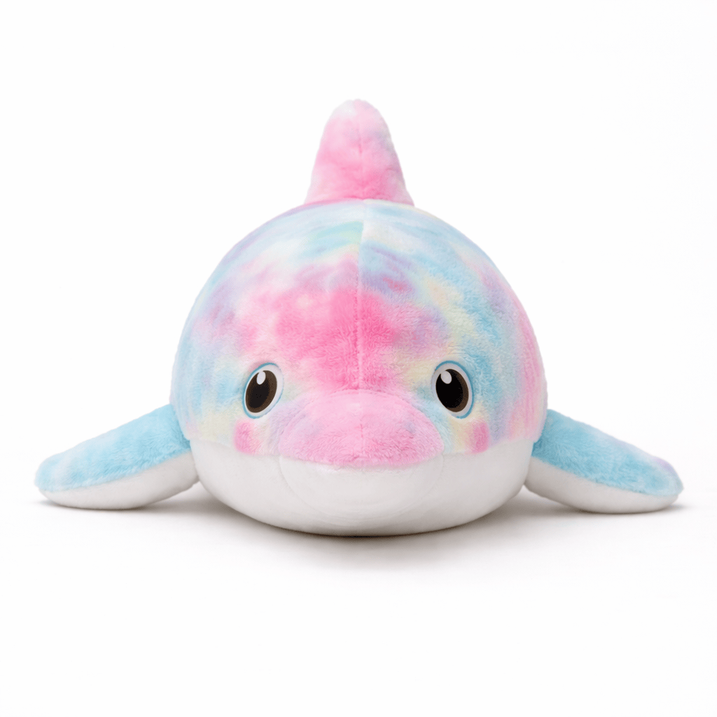 kuscheltierland Buntes Delphin Kuscheltier groß Regenbogen