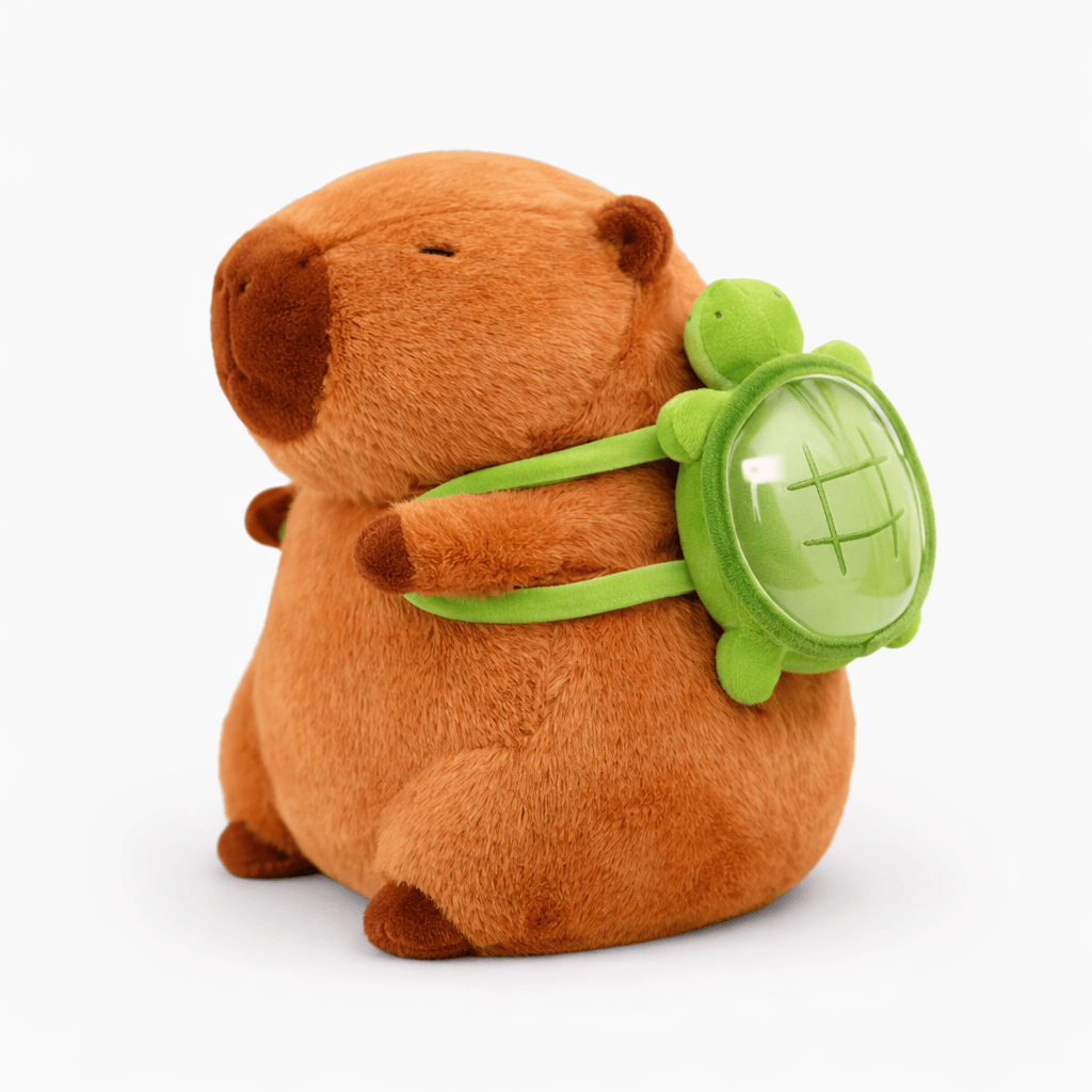 kuscheltierland Capybara Plüsch mit Schildkröten Rucksack