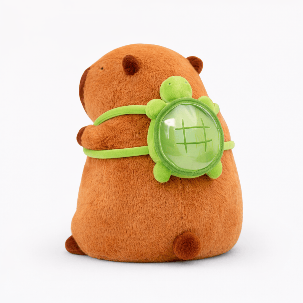 kuscheltierland Capybara Plüsch mit Schildkröten Rucksack