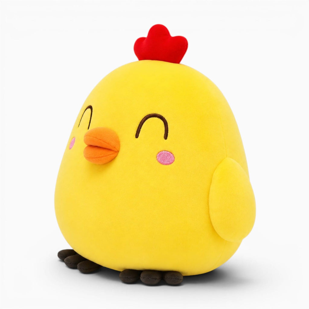 kuscheltierland Cute Chicken Plush Toys Kawaii Cartoon Little Yellow Chicken Doll Soft Stuffed Chick Animal Pillow Xmas Gifts for Kids