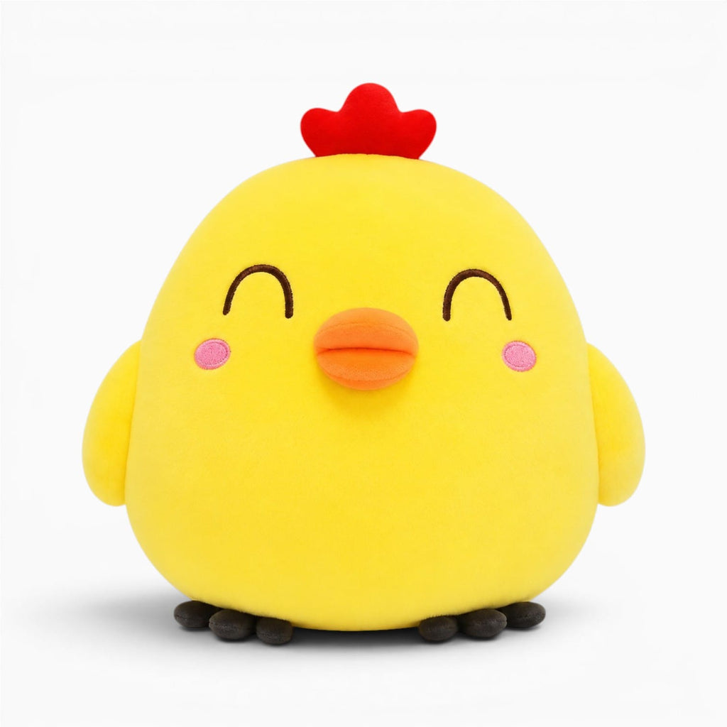 kuscheltierland Cute Chicken Plush Toys Kawaii Cartoon Little Yellow Chicken Doll Soft Stuffed Chick Animal Pillow Xmas Gifts for Kids