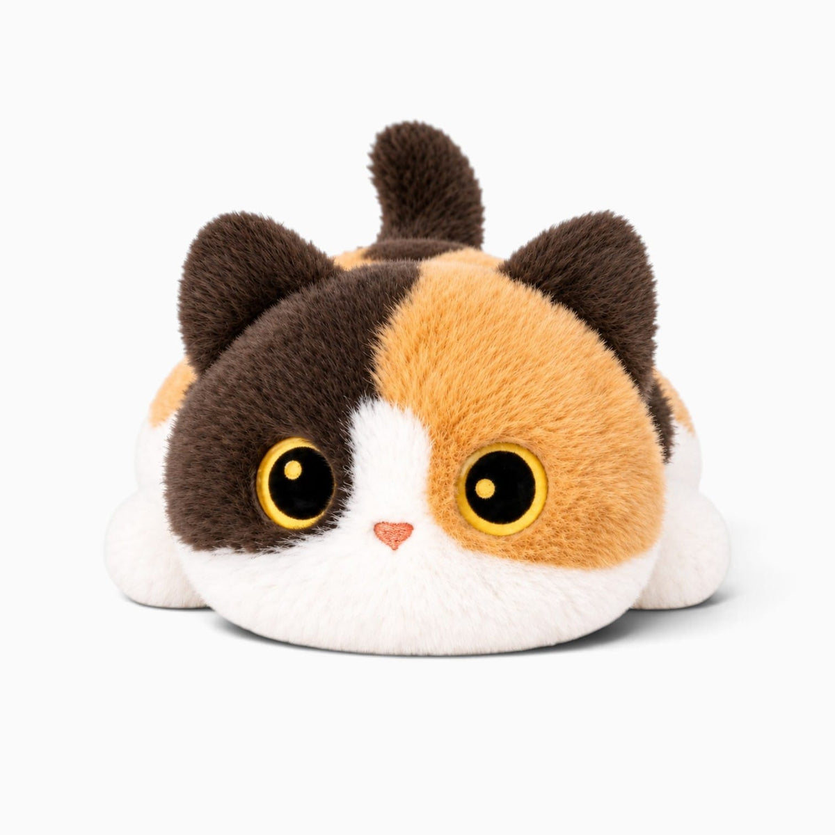 kuscheltierland dreifarbig / 25cm Dreifarbiges Katzen-Kuscheltier mit großen Augen