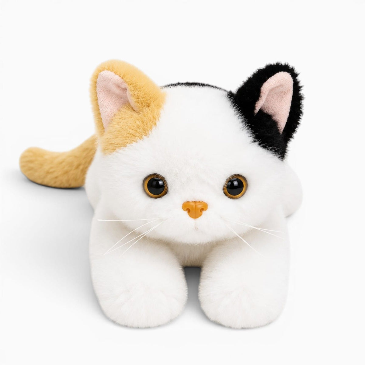 kuscheltierland dreifarbig / 40cm Weißes dreifarbiges Katzen Kuscheltier