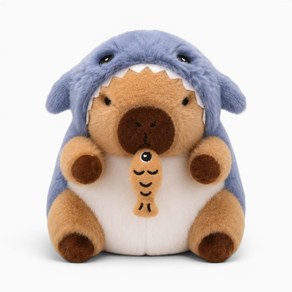 kuscheltierland E / 22cm 22cm Cute Capybara Plush Toys Pull the String to Transform into Dinosaur, Rabbit, Shark, Bee, Cockroach Capibara Toys for Kids