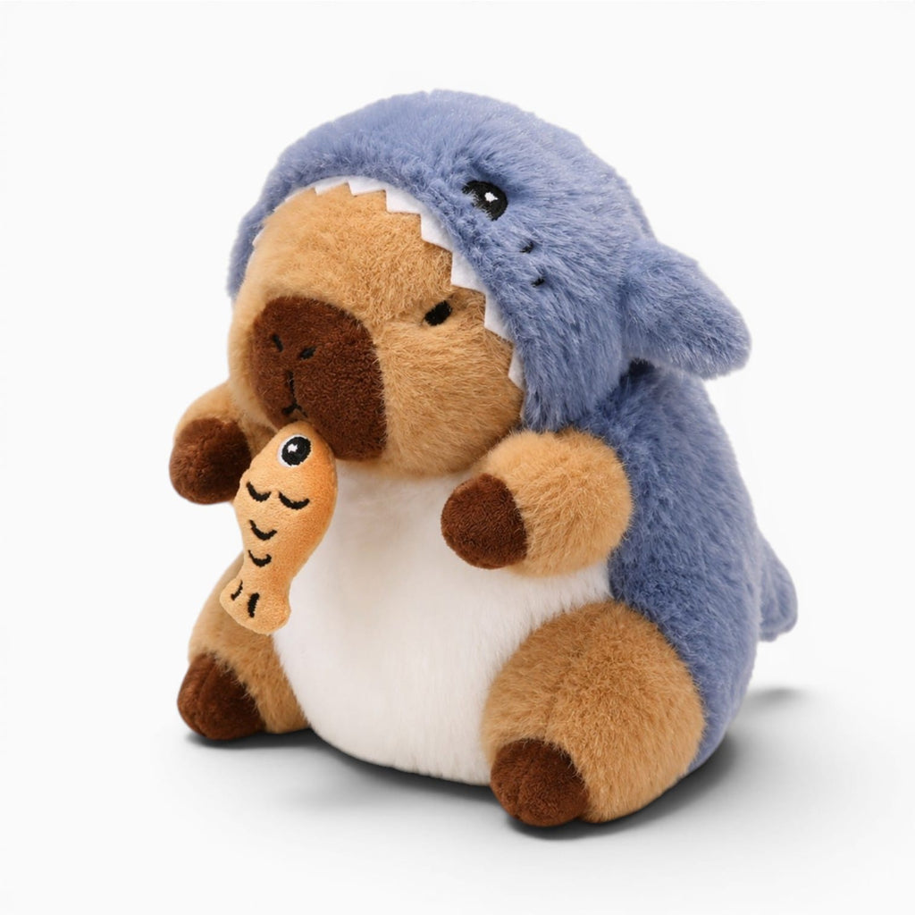 kuscheltierland E / 22cm 22cm Cute Capybara Plush Toys Pull the String to Transform into Dinosaur, Rabbit, Shark, Bee, Cockroach Capibara Toys for Kids