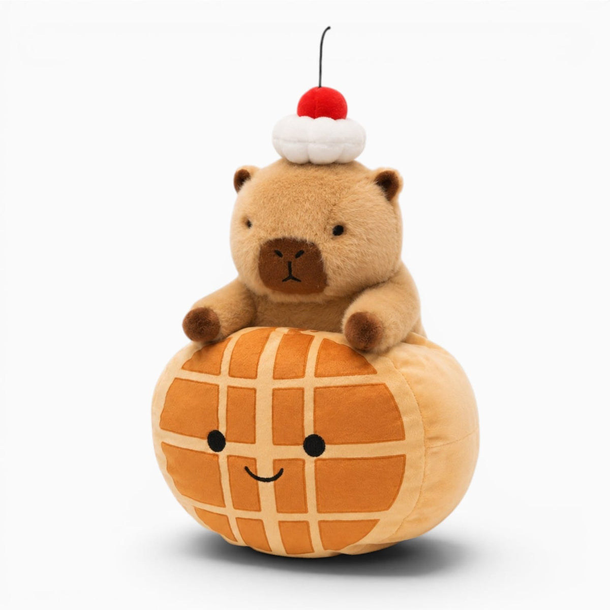 kuscheltierland F / 20CM Kapibala Smile Croissant Cup cake Plush Toy Cute Dessert Break Capybara Stuffed Doll Funny Food Home Decor Kid Birthday Gift