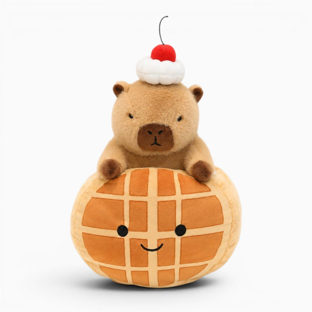 kuscheltierland F / 20CM Kapibala Smile Croissant Cup cake Plush Toy Cute Dessert Break Capybara Stuffed Doll Funny Food Home Decor Kid Birthday Gift