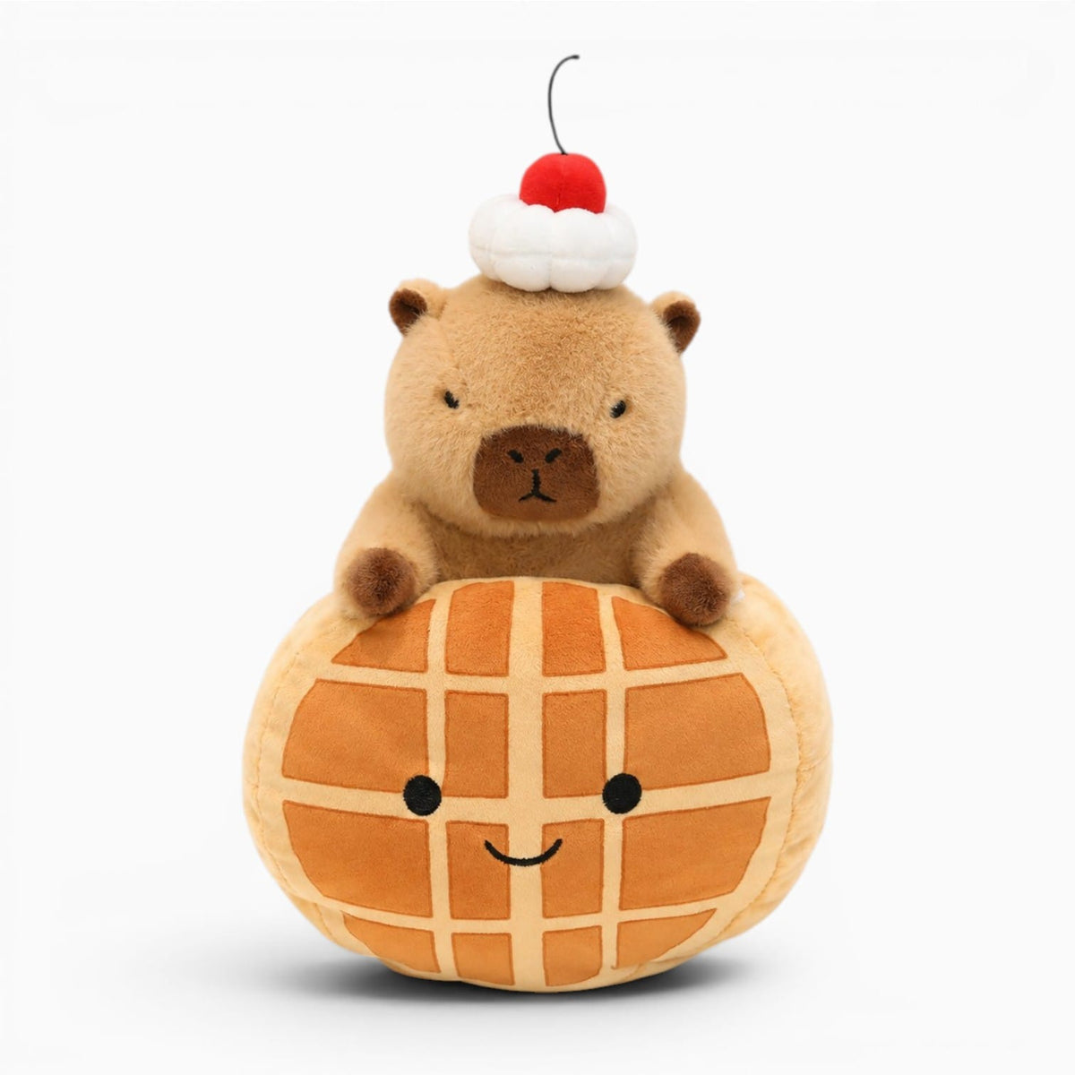 kuscheltierland F / 20CM Kapibala Smile Croissant Cup cake Plush Toy Cute Dessert Break Capybara Stuffed Doll Funny Food Home Decor Kid Birthday Gift