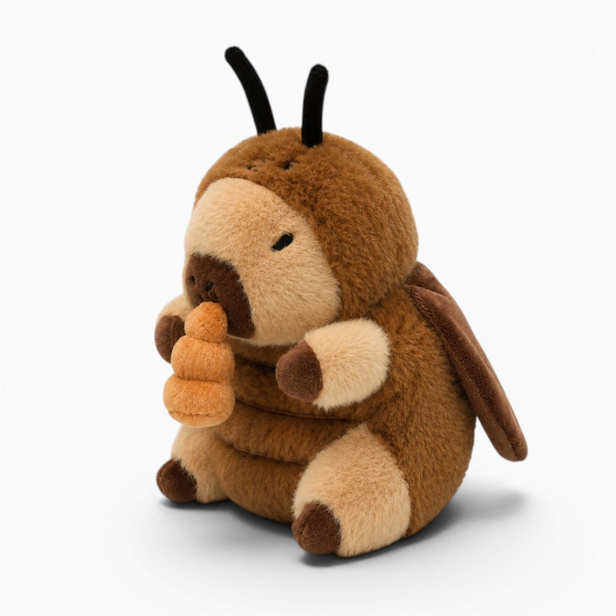 kuscheltierland F / 22cm 22cm Cute Capybara Plush Toys Pull the String to Transform into Dinosaur, Rabbit, Shark, Bee, Cockroach Capibara Toys for Kids
