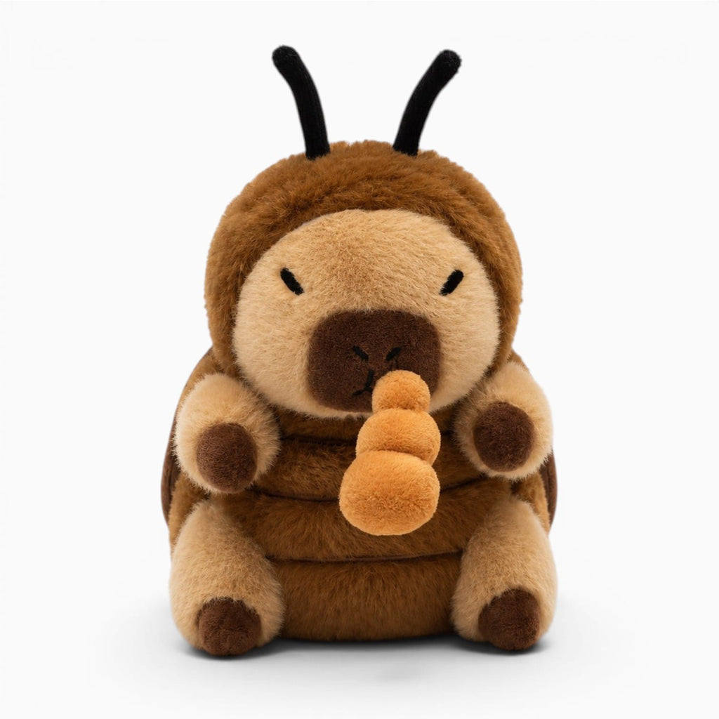 kuscheltierland F / 22cm 22cm Cute Capybara Plush Toys Pull the String to Transform into Dinosaur, Rabbit, Shark, Bee, Cockroach Capibara Toys for Kids