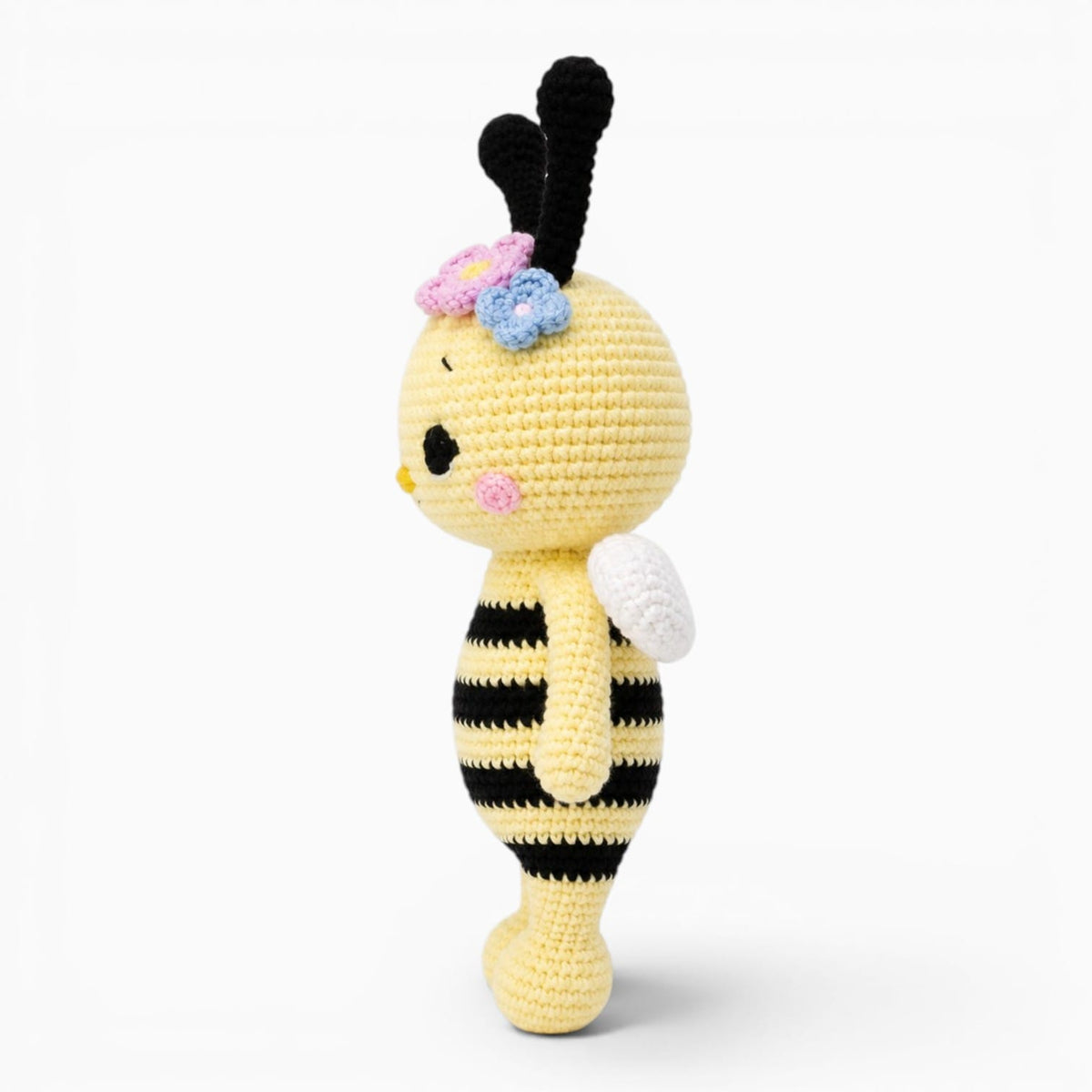 kuscheltierland Gelb / 23cm Süßes gehäkeltes Bienen Kuscheltier