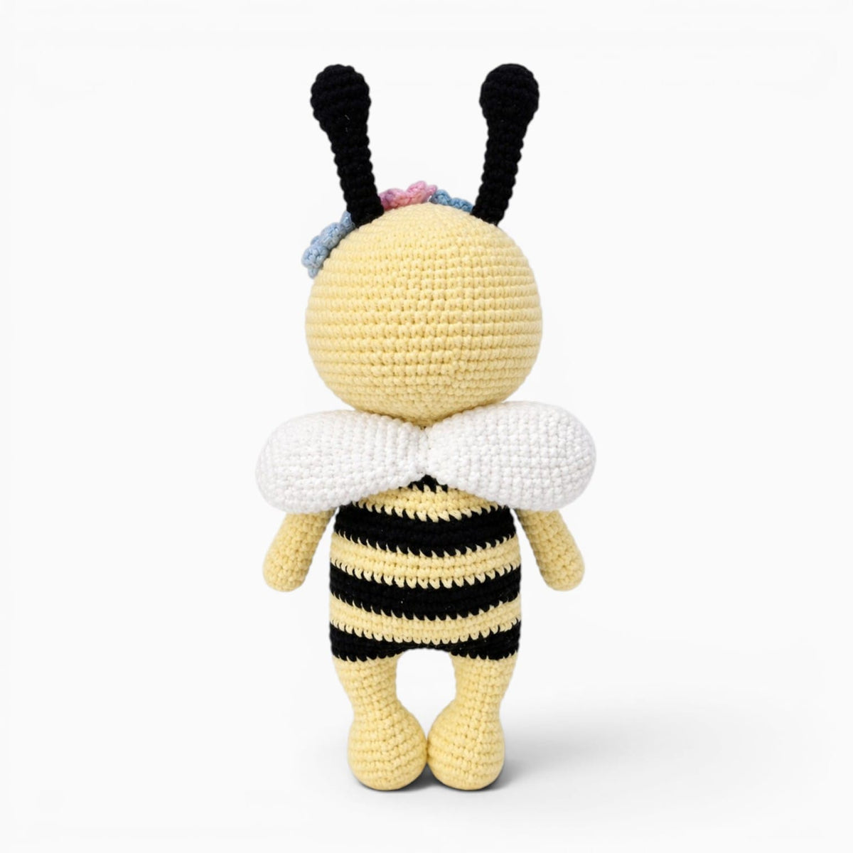 kuscheltierland Gelb / 23cm Süßes gehäkeltes Bienen Kuscheltier