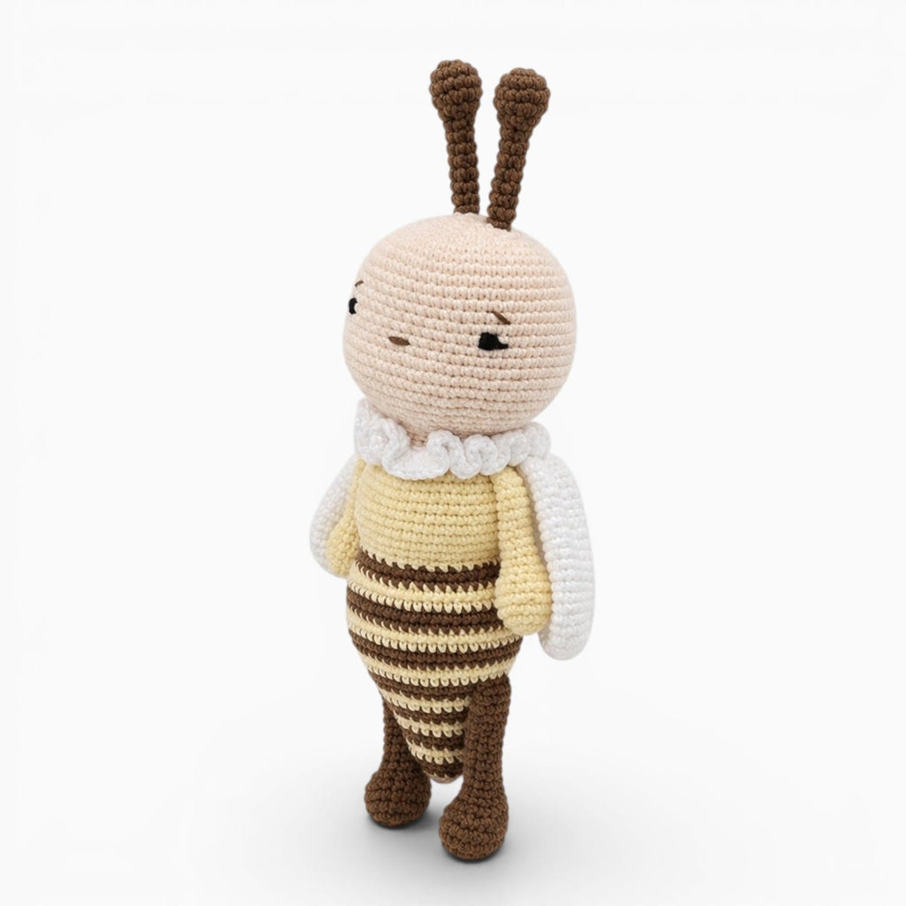 kuscheltierland Gelb / 24cm Gehäkeltes Bienen Kuscheltier