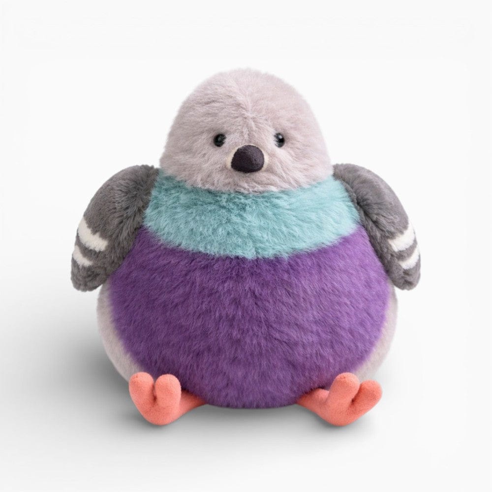 kuscheltierland Grau / 23cm Fettes Tauben Kuscheltier flauschiger Vogel