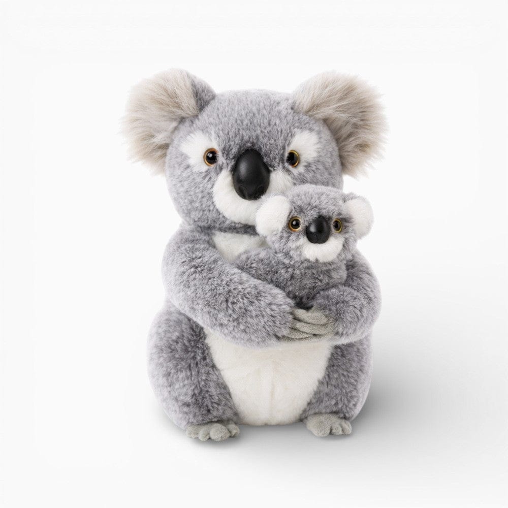 kuscheltierland Grau / 27cm Koala Kuscheltier mit Baby auf dem Arm