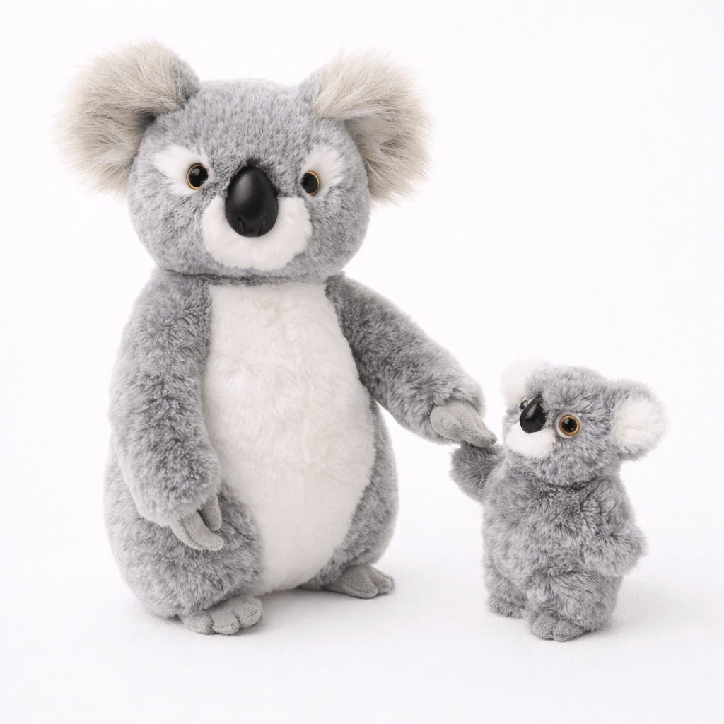kuscheltierland Grau / 27cm Koala Kuscheltier mit Baby auf dem Arm
