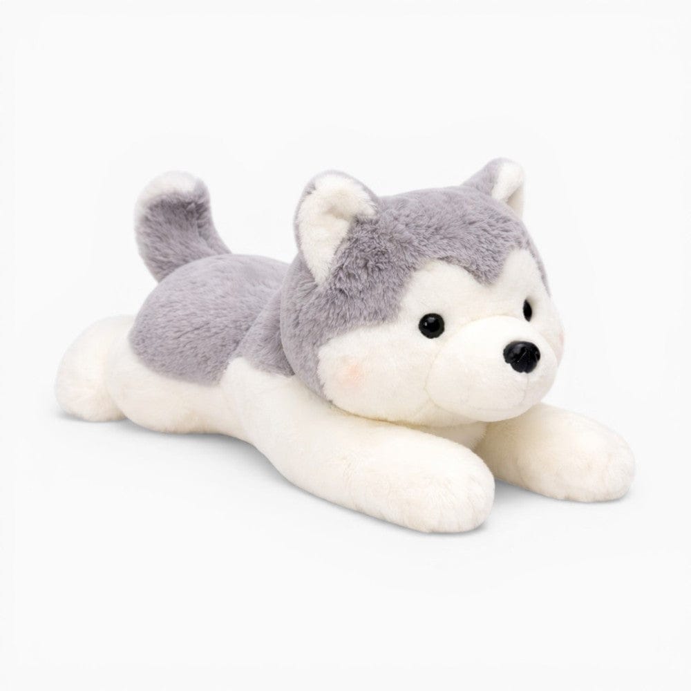 kuscheltierland Grau / 30cm Husky Kuscheltier liegend Kawaii