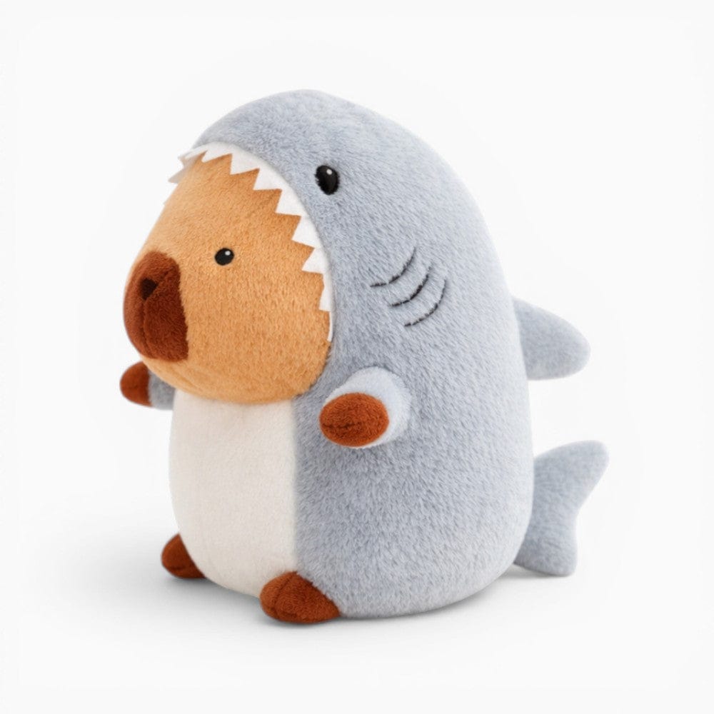 kuscheltierland Grau / Etwa 30-35cm Capybara im Hai-Kostüm Kuscheltier