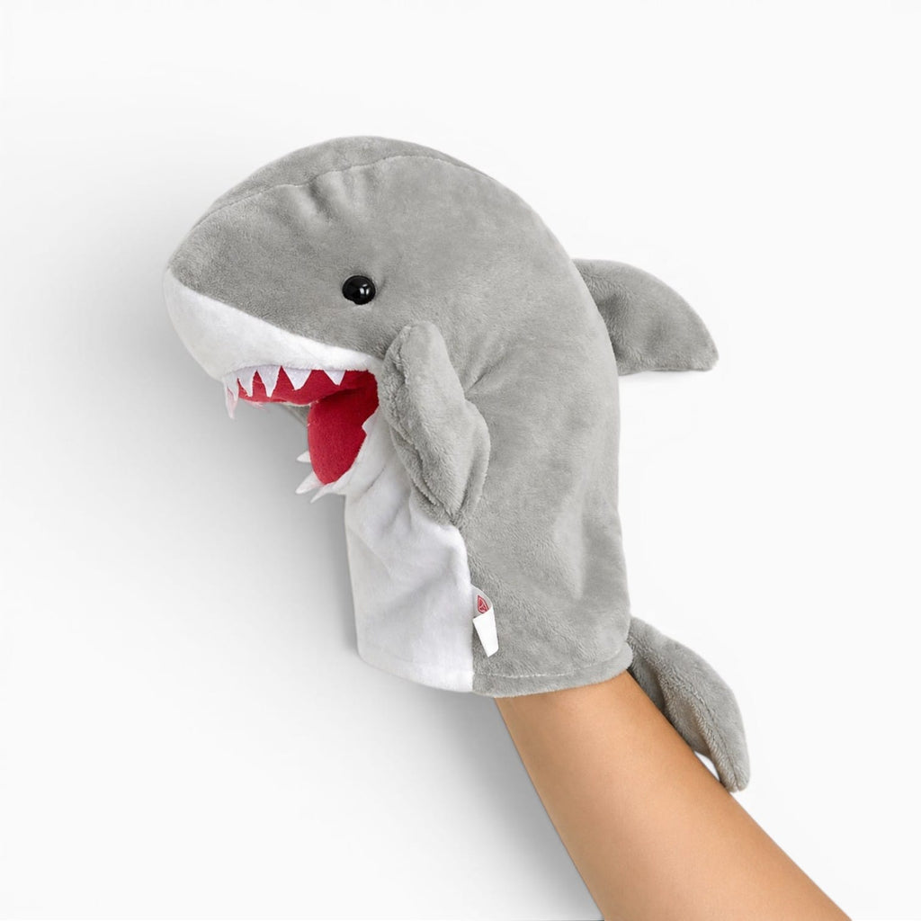 kuscheltierland Grau Hai Handpuppe Kuscheltier