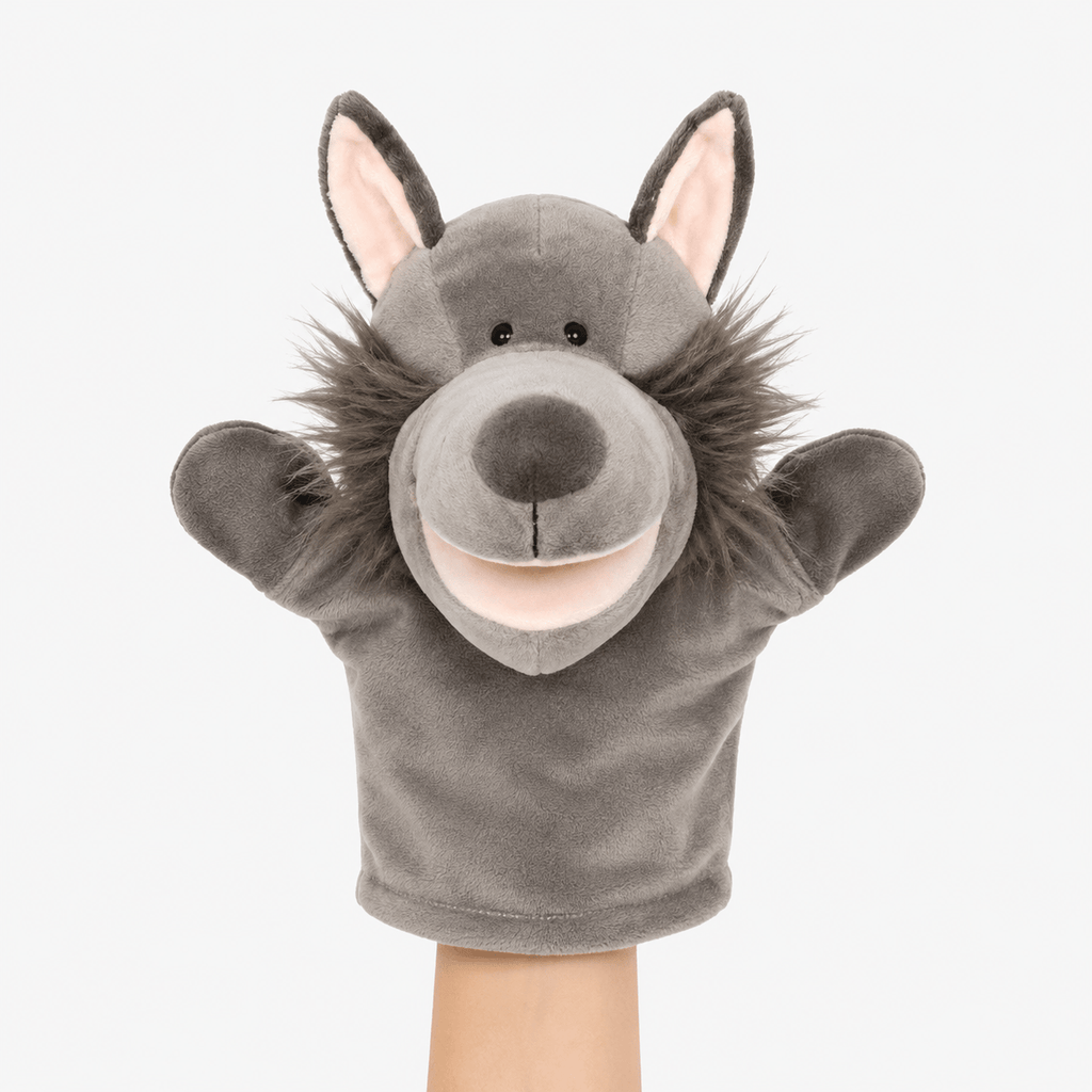 kuscheltierland Grau Lupo Handpuppe Kuscheltier