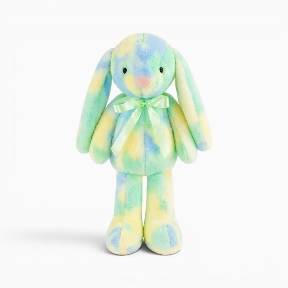 kuscheltierland Grün / 30cm 30/40CM Kawaii Long Ear Rabbit Plush Toy Rainbow Colored Bunny Stuffed Toy Sleeping Companion Plush Doll Children's Easter Gift
