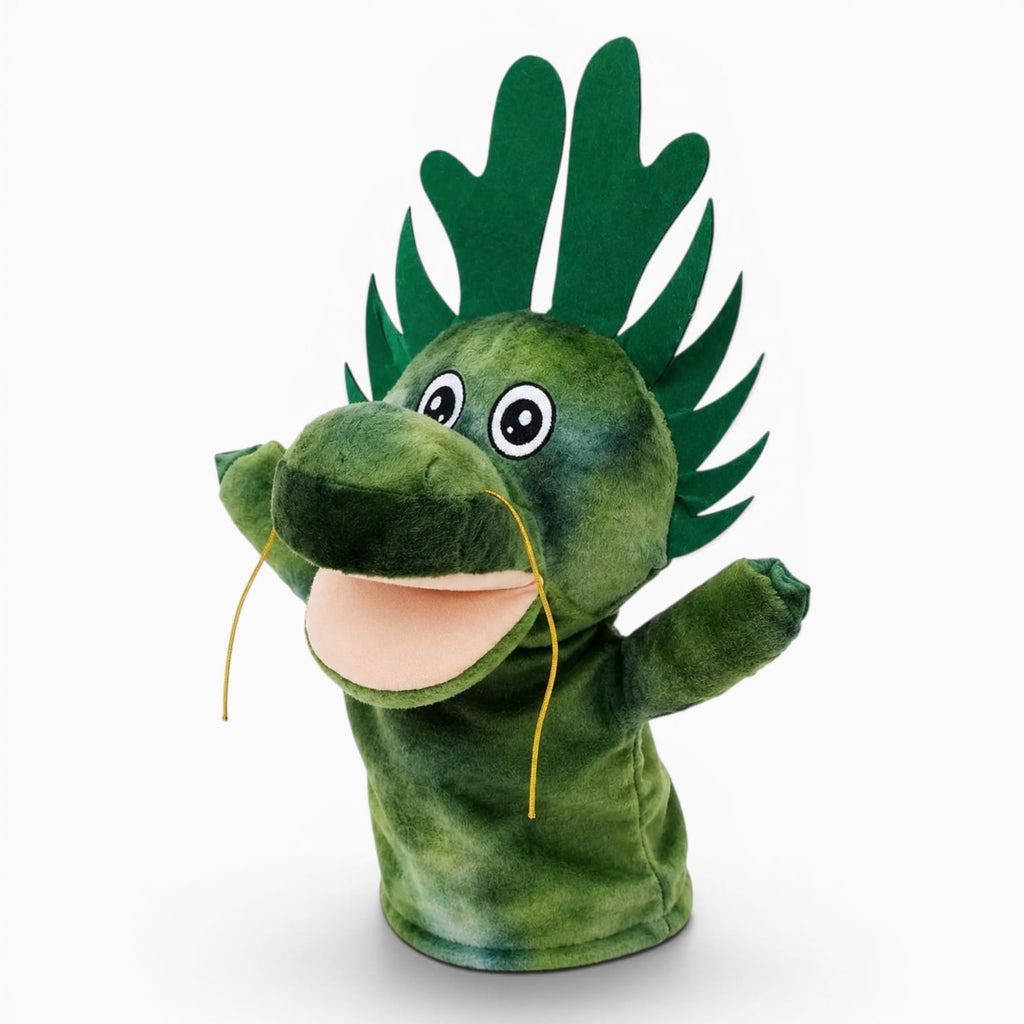 kuscheltierland Grün Drache Handpuppe Kuscheltier