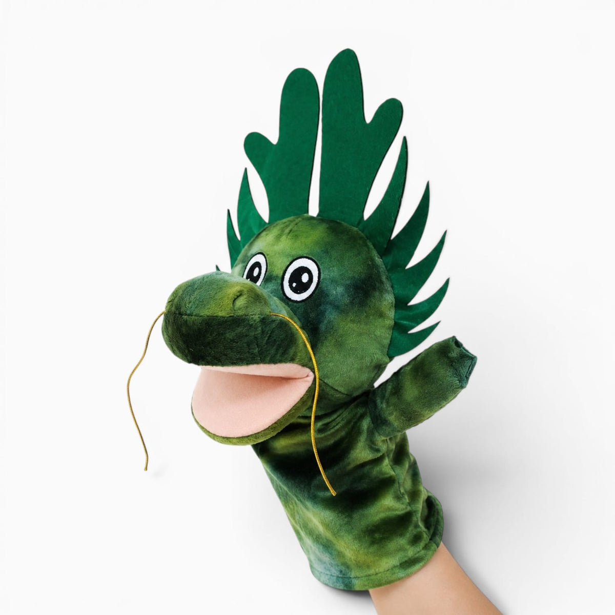 kuscheltierland Grün Drache Handpuppe Kuscheltier