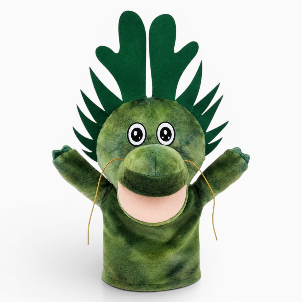 kuscheltierland Grün Drache Handpuppe Kuscheltier
