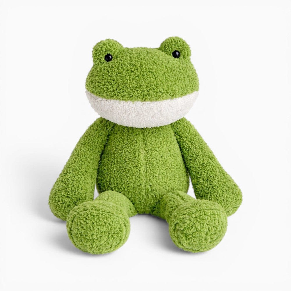 kuscheltierland Grün Grüner Frosch Kuscheltier mit langen Beinen weich