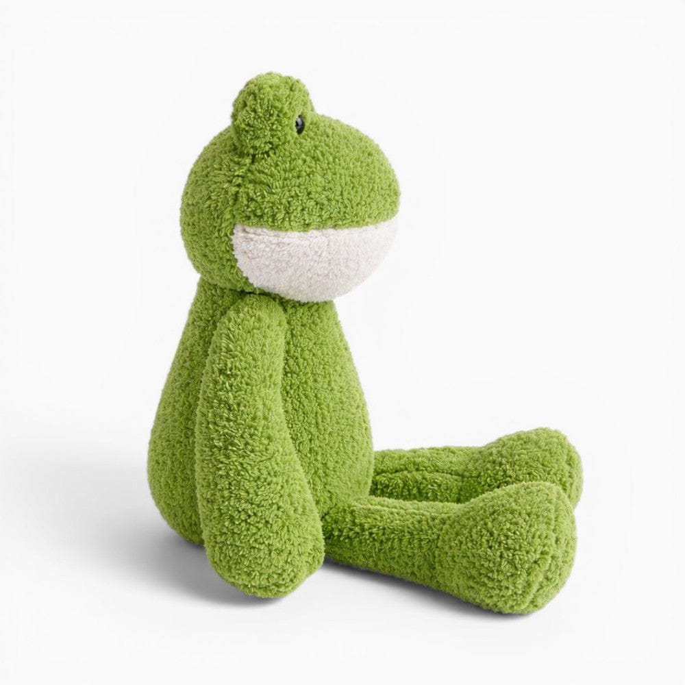 kuscheltierland Grün Grüner Frosch Kuscheltier mit langen Beinen weich