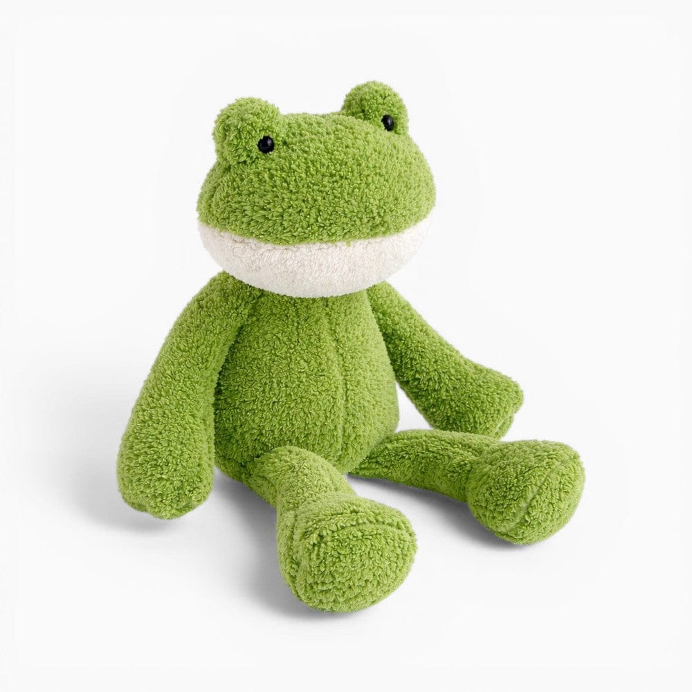 kuscheltierland Grün Grüner Frosch Kuscheltier mit langen Beinen weich