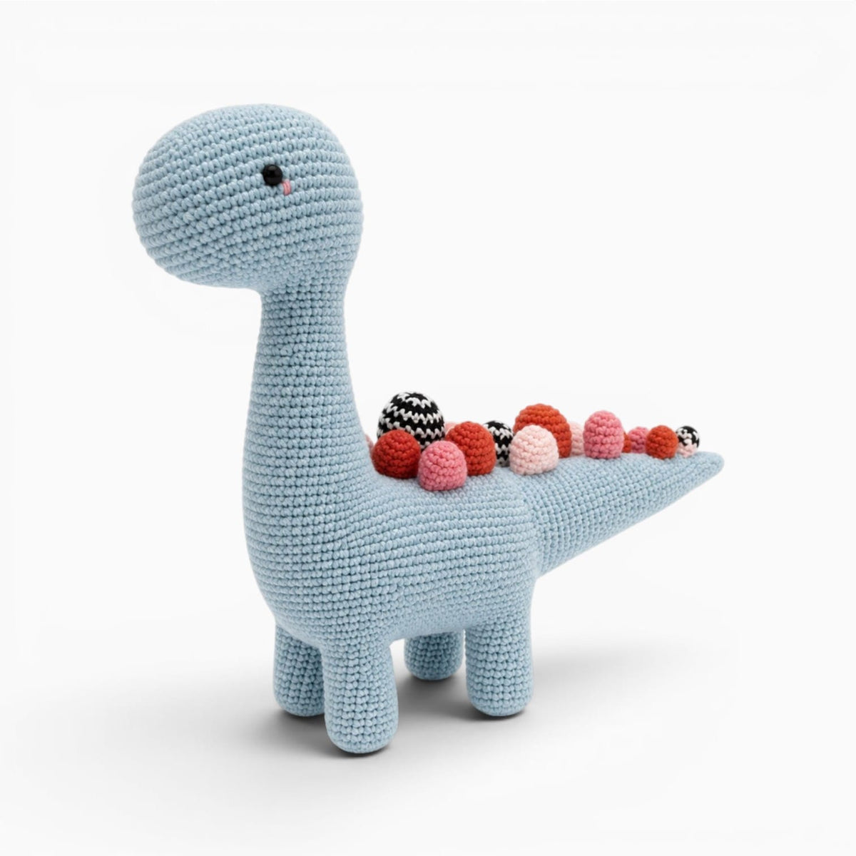 kuscheltierland Hellblau Blaues gehäkeltes Dinosaurier Kuscheltier