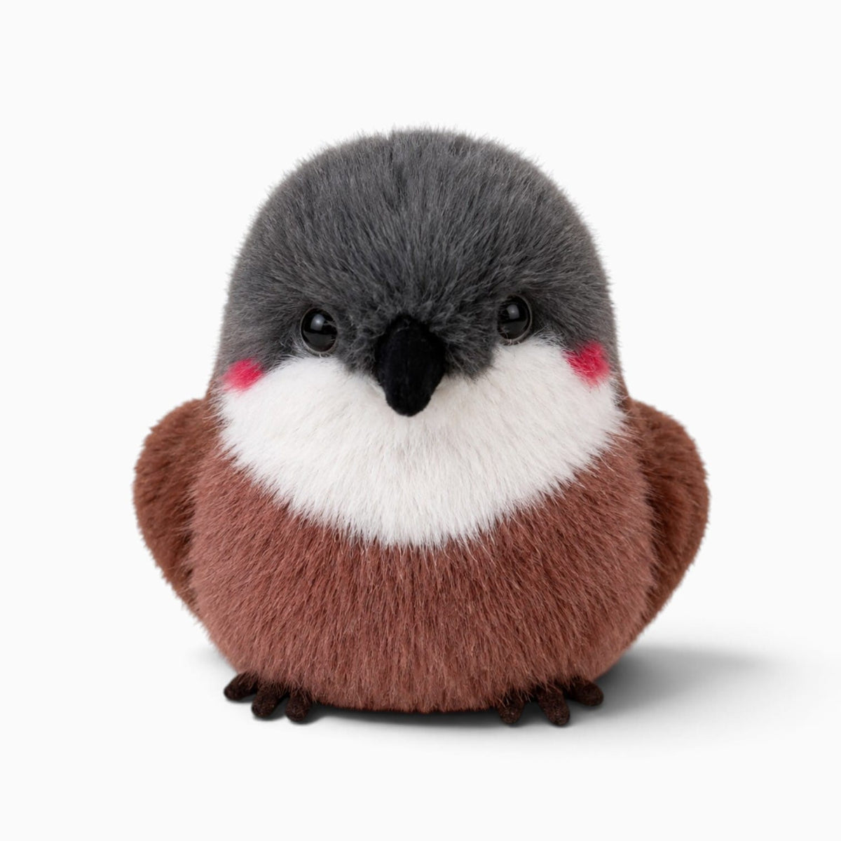 kuscheltierland Hellbraun / 12cm Kleines grau-braunes Vogel-Kuscheltier