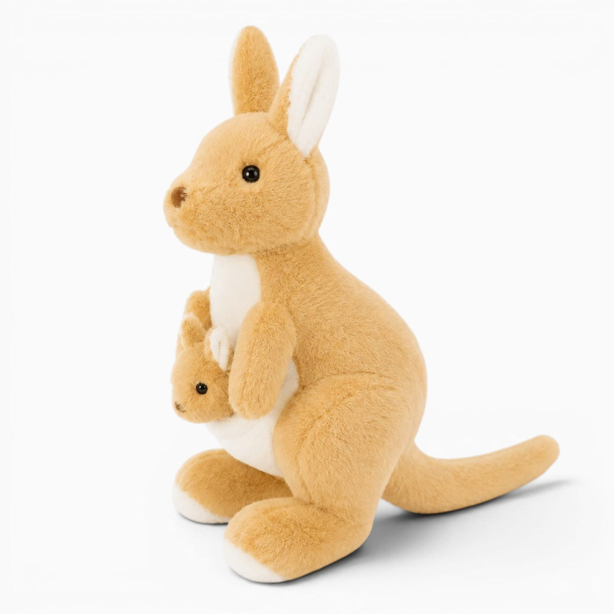 kuscheltierland Hellbraun / 45cm Hellbraunes Känguru Kuscheltier Mit Baby