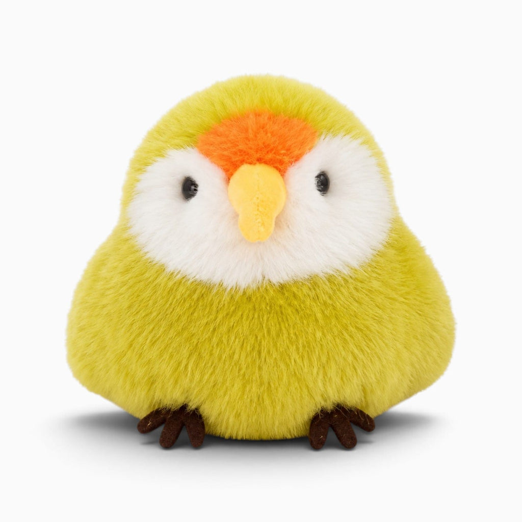 kuscheltierland Hellgrün / 12cm Kleines grün-weißes Vogel-Kuscheltier
