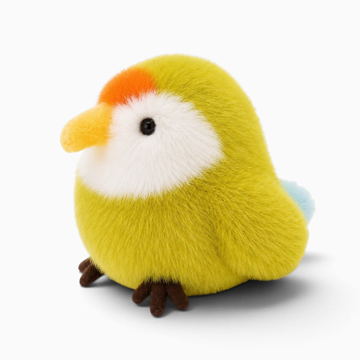 kuscheltierland Hellgrün / 12cm Kleines grün-weißes Vogel-Kuscheltier