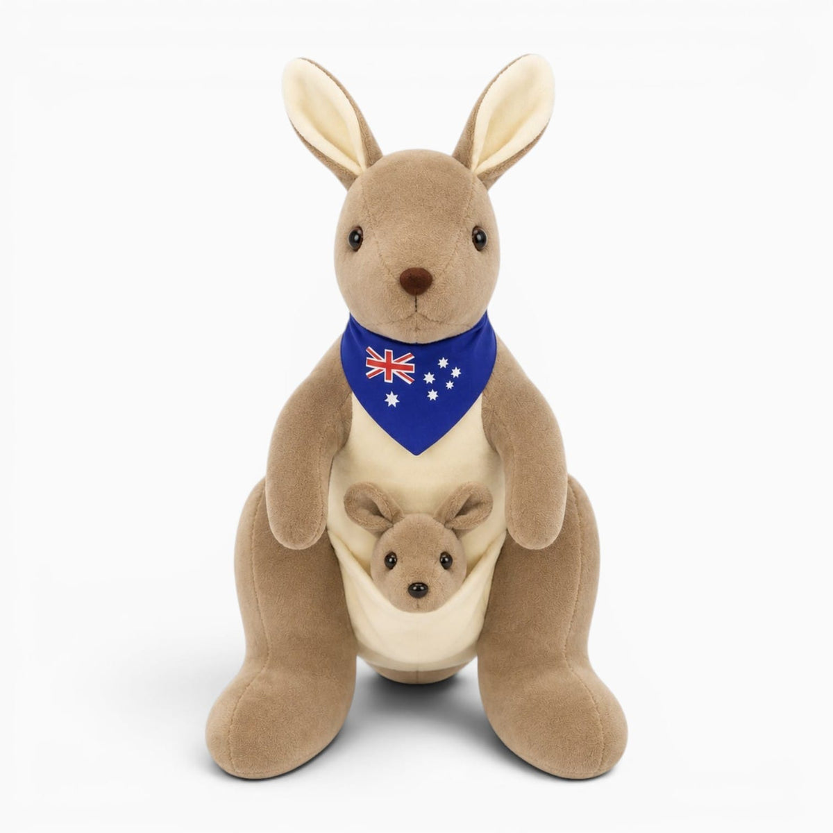 kuscheltierland Känguru Kuscheltier Mit Baby Und Australischer Flagge