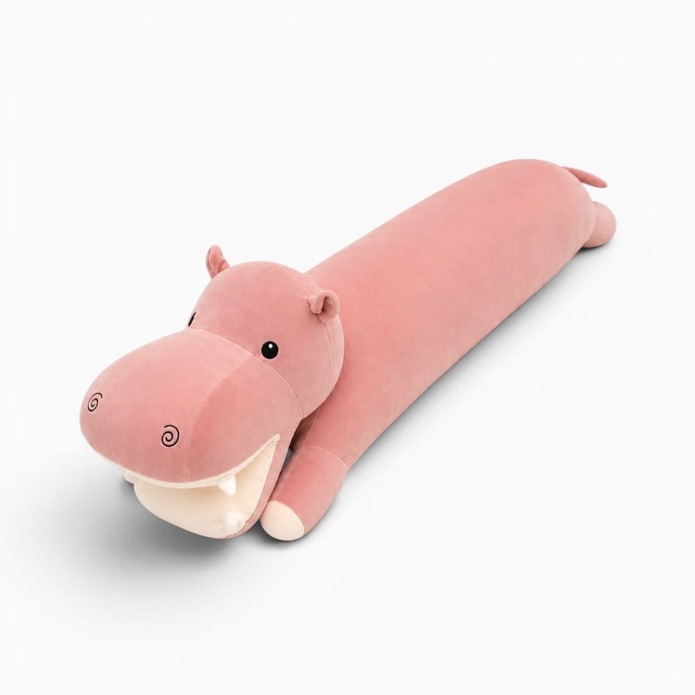 kuscheltierland Langes Nilpferd Plüschtier Kissen Rosa