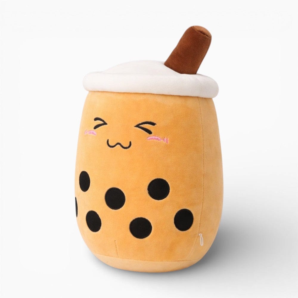 kuscheltierland Orange / 24cm Kawaii Bubble Tea Plüschtier mit Gesicht