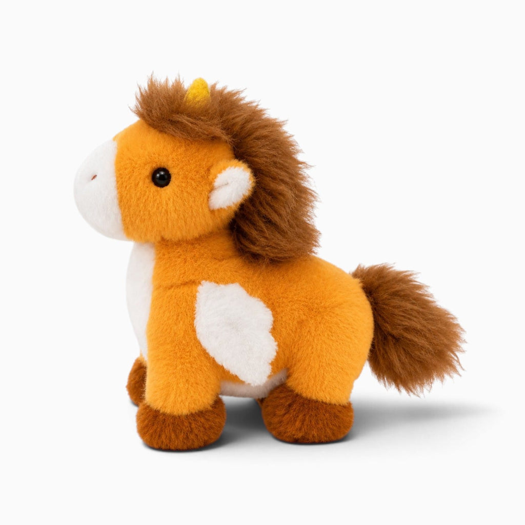 kuscheltierland Orange / 25cm Kleines orange-braunes Einhorn-Kuscheltier