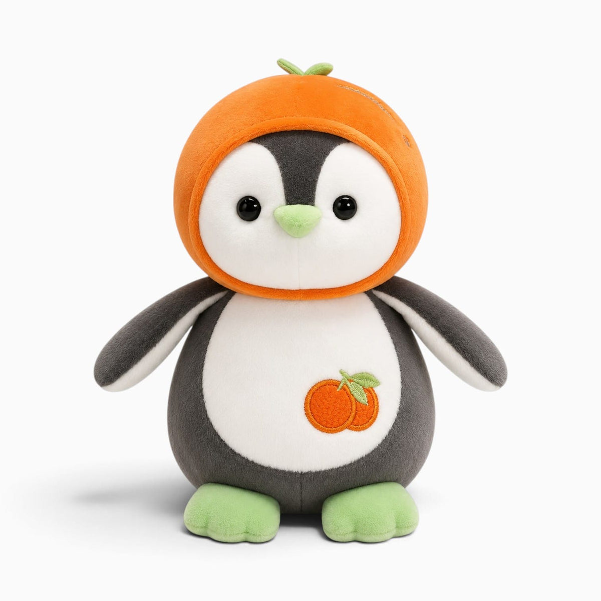 kuscheltierland Orange / 25cm Pinguin-Kuscheltier mit Orangenmotiv