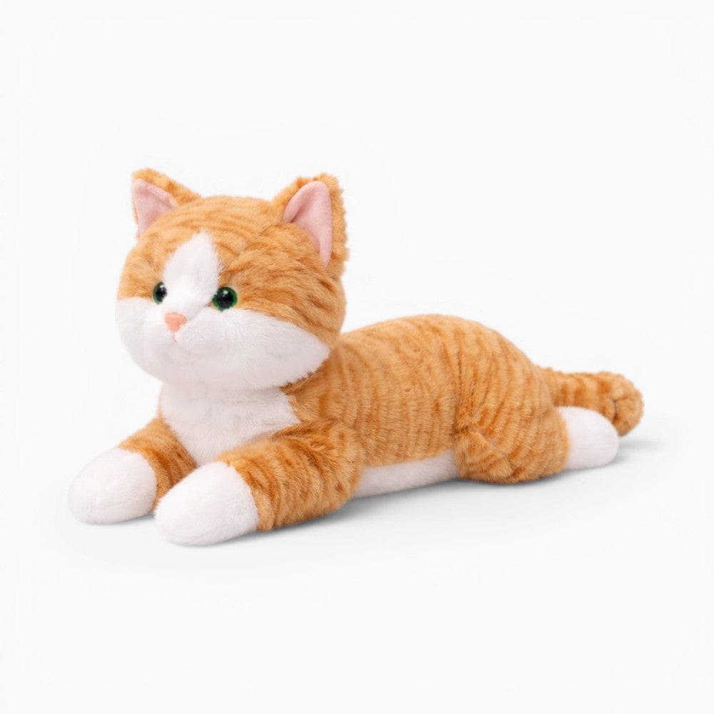 kuscheltierland Orange / 30cm Gestreiftes Katzen-Kuscheltier weich