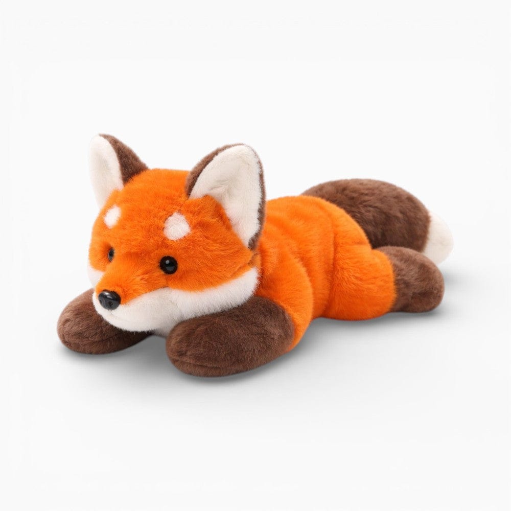kuscheltierland Orange / 30cm Liegendes Fuchs Kuscheltier in hellem Orange und Weiß