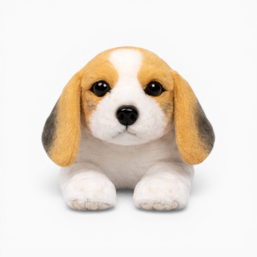 kuscheltierland Orange / 50cm Liegendes Hund Kuscheltier naturgetreu