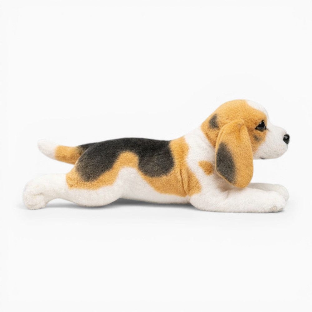 kuscheltierland Orange / 50cm Liegendes Hund Kuscheltier naturgetreu