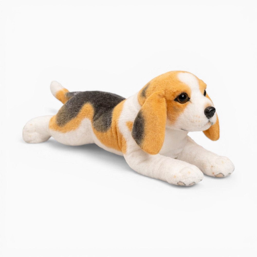 kuscheltierland Orange / 50cm Liegendes Hund Kuscheltier naturgetreu