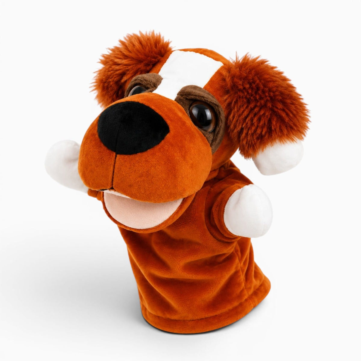 kuscheltierland Orange Hund Handpuppe Aus Plüsch